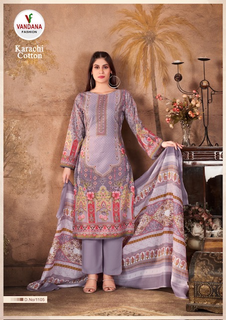 VANDANA FASHION KARACHI COTTON VOL 11 SUITS WHOLESALER