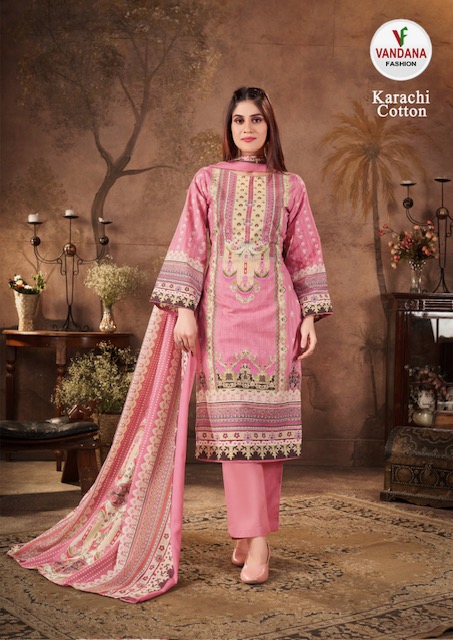 VANDANA FASHION KARACHI COTTON VOL 11 SUITS WHOLESALER