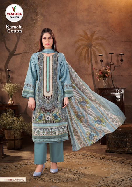 VANDANA FASHION KARACHI COTTON VOL 11 SUITS WHOLESALER