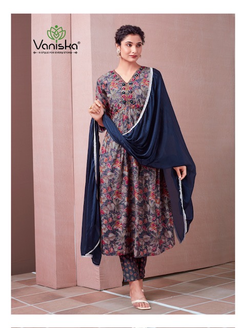 VANISKA FASHION RANI CHANDERI GOWN STYLE KURTI