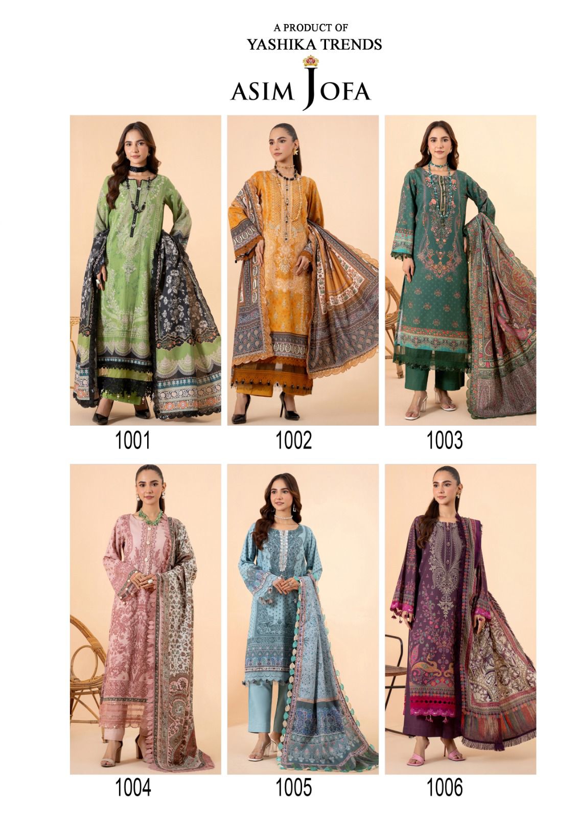 ZELLBURY ASIM JOFA KARACHI SUITS BY YASHIKA TRENDS