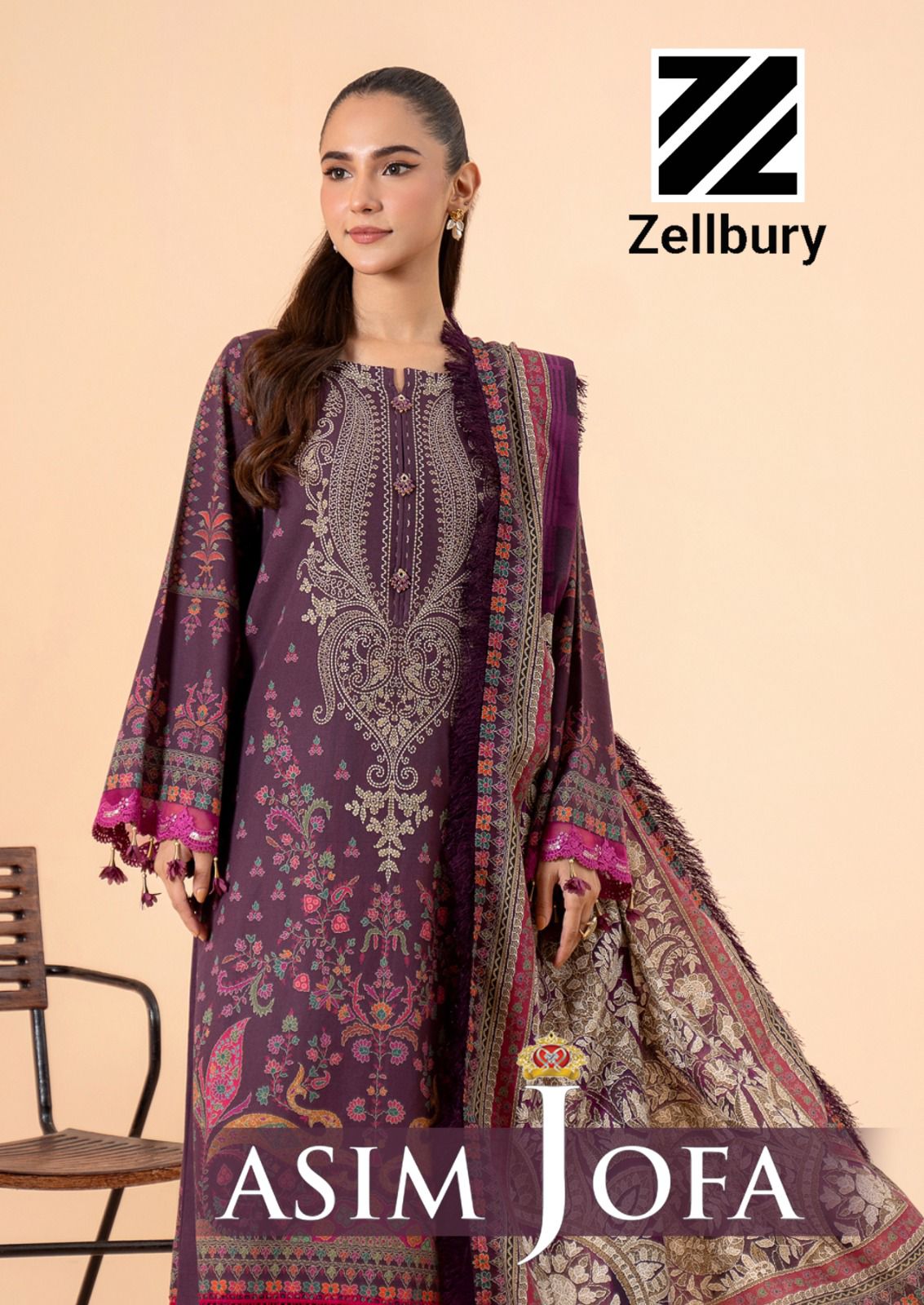 ZELLBURY ASIM JOFA KARACHI SUITS BY YASHIKA TRENDS