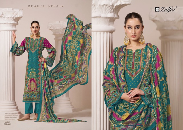 ZULFAT AAYAT VOL 2 REYON HAND WORK SUITS