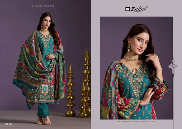 ZULFAT AAYAT VOL 3 PURE VISCOSE REYON SUITS