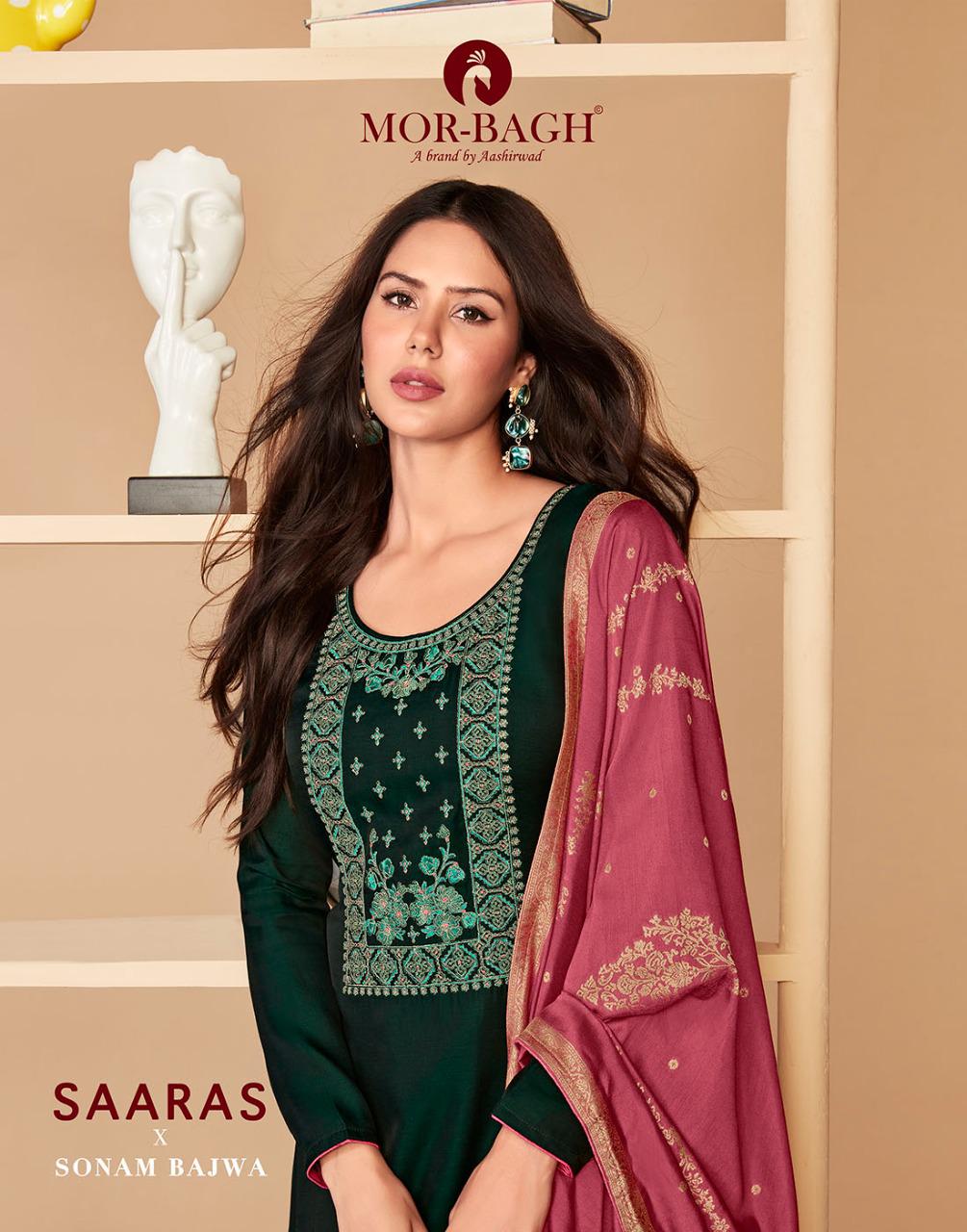 AASHIRWAD MOR BAGH SAARAS SILK SUITS CATALOGUE