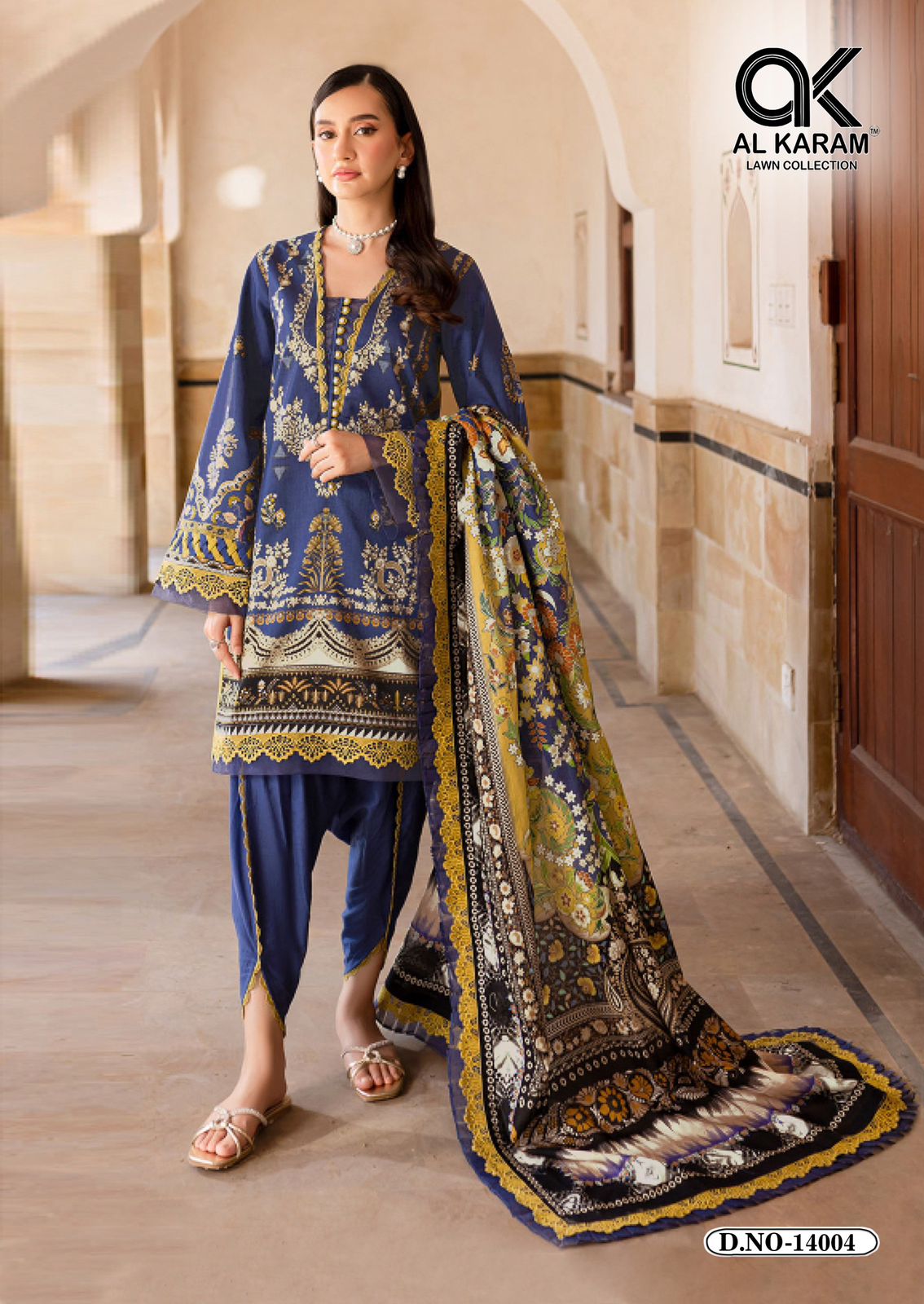 AL KARAM KESARIYA VOL 14 LAWN KARACHI SUITS