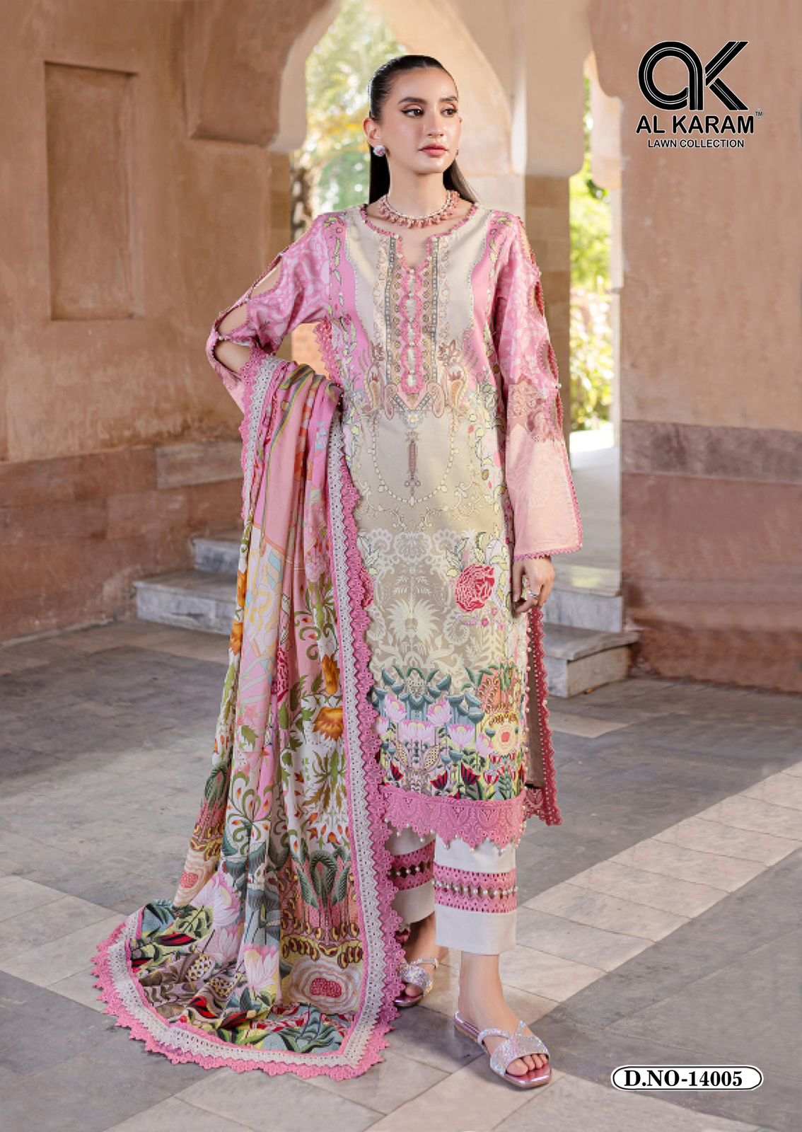 AL KARAM KESARIYA VOL 14 LAWN KARACHI SUITS