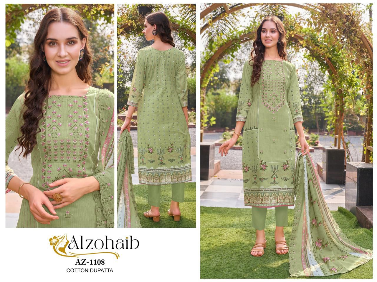 AL ZOHAIB 1106-1108 PAKISTANI COTTON SUITS