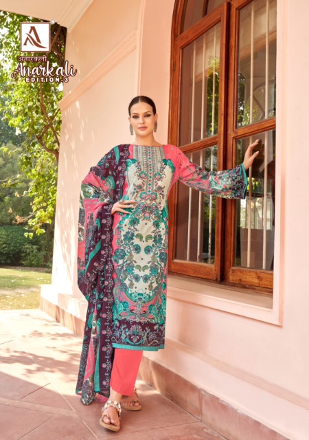 ALOK SUITS ANARKALI EDITION 3 PURE CAMBRIC COTTON SUITS