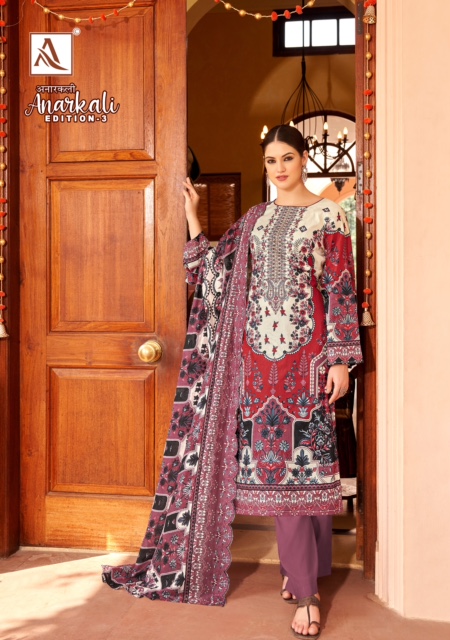 ALOK SUITS ANARKALI EDITION 3 PURE CAMBRIC COTTON SUITS