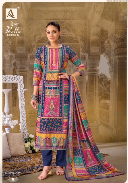 ALOK SUITS BELLA EDITION 12 SUITS LATEST CATALOGUE