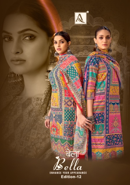 ALOK SUITS BELLA EDITION 12 SUITS LATEST CATALOGUE