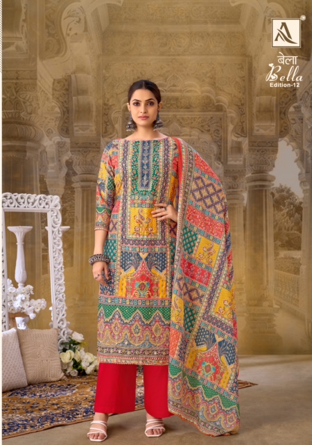 ALOK SUITS BELLA EDITION 12 SUITS LATEST CATALOGUE