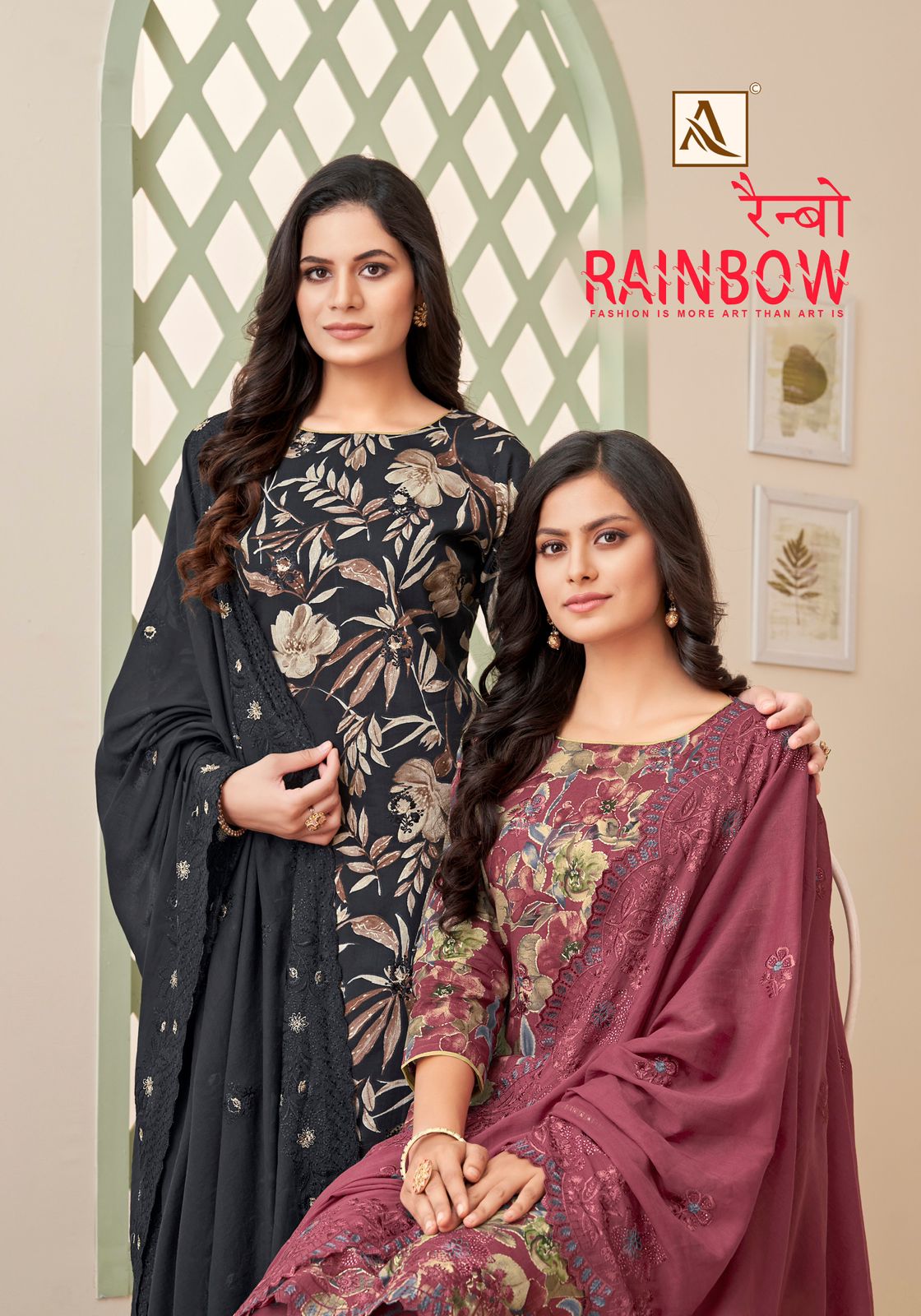 ALOK SUITS RAINBOW PURE CAMBRIC COTTON SUITS