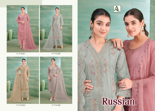 ALOK SUITS RUSSIAN PURE ORGANZA SUITS CATALOG