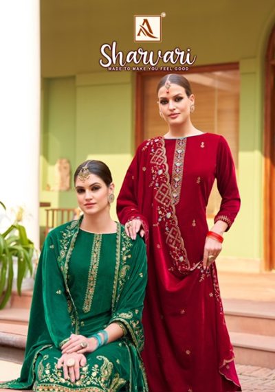 ALOK SUITS SHARVARI VELVET WINTER SUITS CATALOGUE