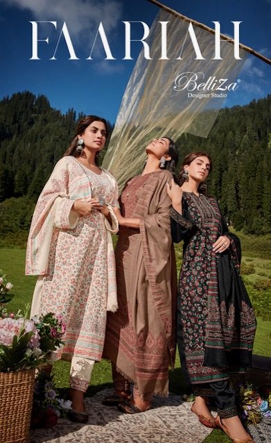 BELLIZA DESIGNER STUDIO FAARIAH PASHMINA SUITS