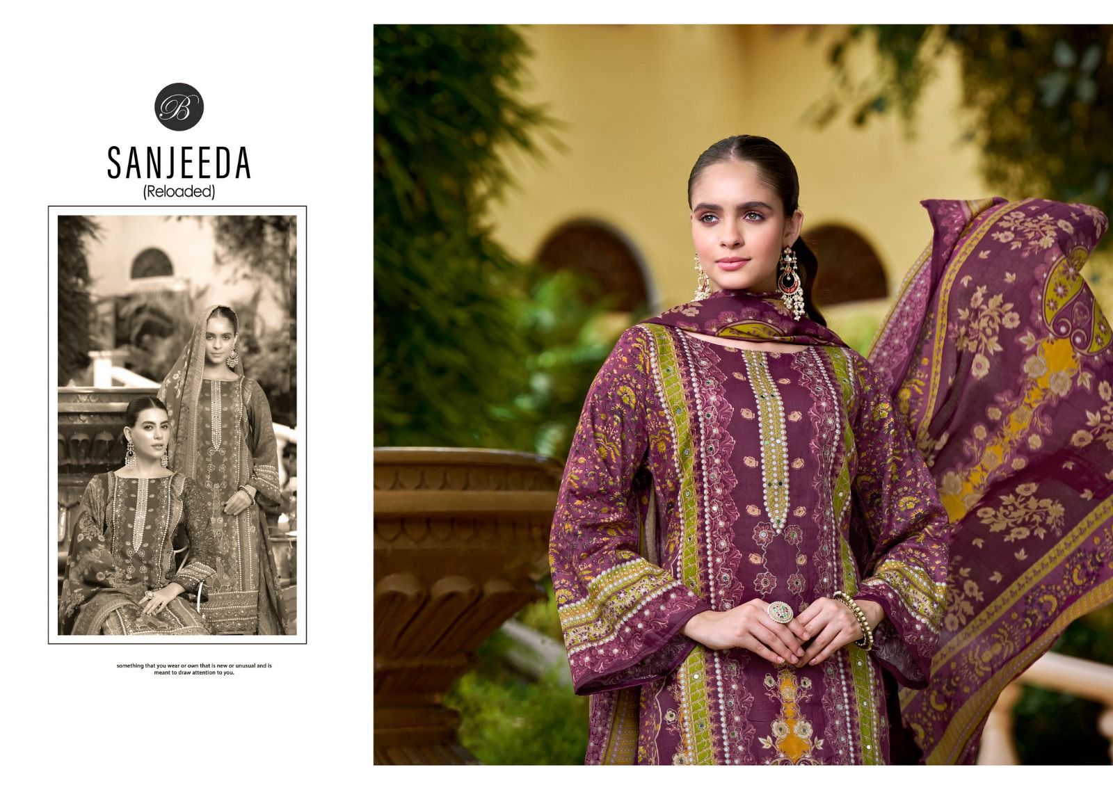 BELLIZA SANJEEDA RELOADED PUR JAM COTTON SUITS