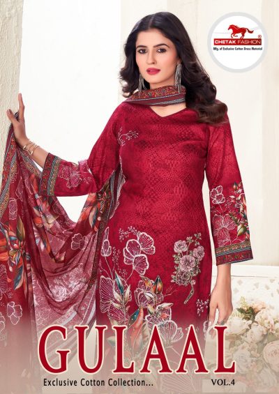 CHETAK FASHION GULAAL VOL 4 COTTON DRESS MATERIAL