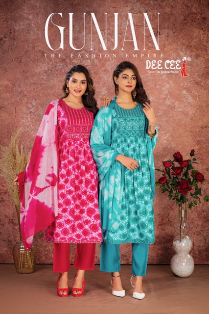 DEE CEE GUNJAN NYRA CUT KURTIS LATEST CATALOG