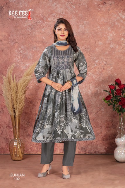 DEE CEE GUNJAN NYRA CUT KURTIS LATEST CATALOG