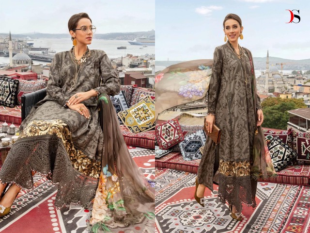 DEEPSY SUITS MARIA B M PRINT 24-5 PAKISTANI SUITS WHOLESALER