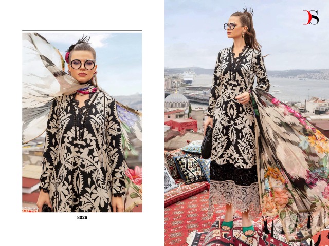 DEEPSY SUITS MARIA B M PRINT 24-5 PAKISTANI SUITS WHOLESALER