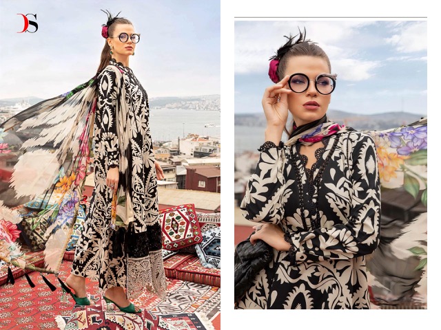 DEEPSY SUITS MARIA B M PRINT 24-5 PAKISTANI SUITS WHOLESALER