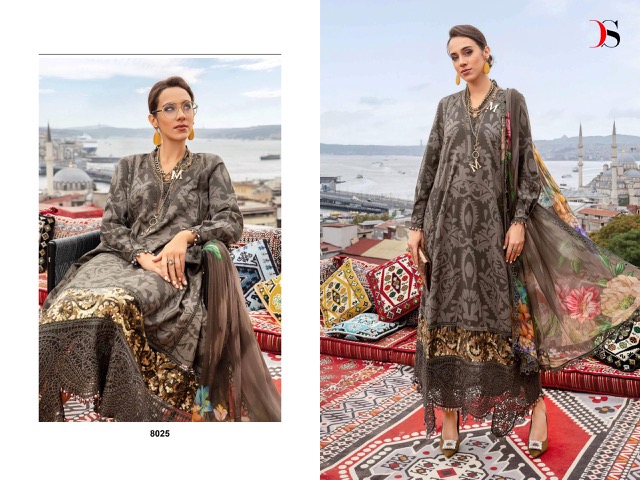 DEEPSY SUITS MARIA B M PRINT 24-5 PAKISTANI SUITS WHOLESALER