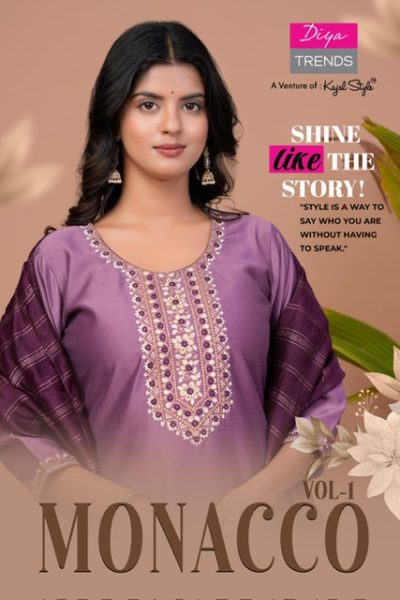 DIYA TRENDS MONACCO VOL 1 STRAIGHT KURTI WITH PANT