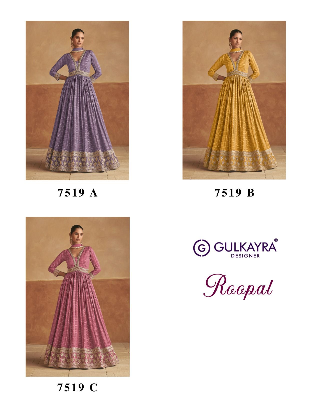 GULKAYRA DESIGNER ROOPAL DESIGNER SILK SUITS