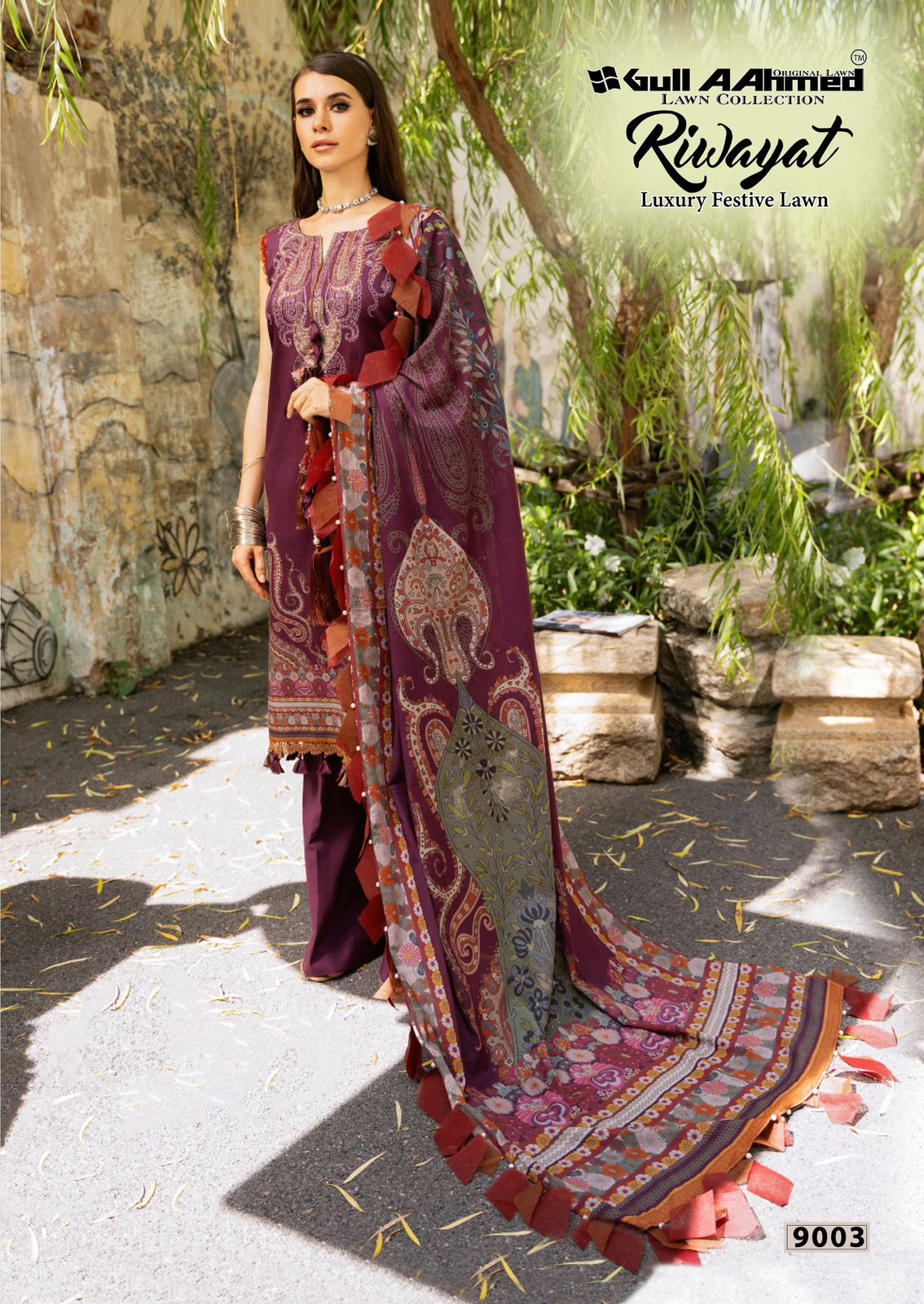 GULL AAHMED RIWAYAT VOL 9 COTTON KARACHI SUITS