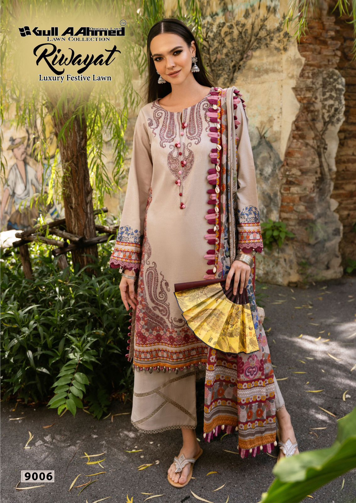 GULL AAHMED RIWAYAT VOL 9 COTTON KARACHI SUITS