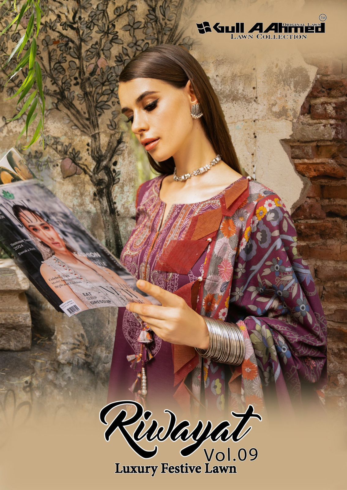 GULL AAHMED RIWAYAT VOL 9 COTTON KARACHI SUITS