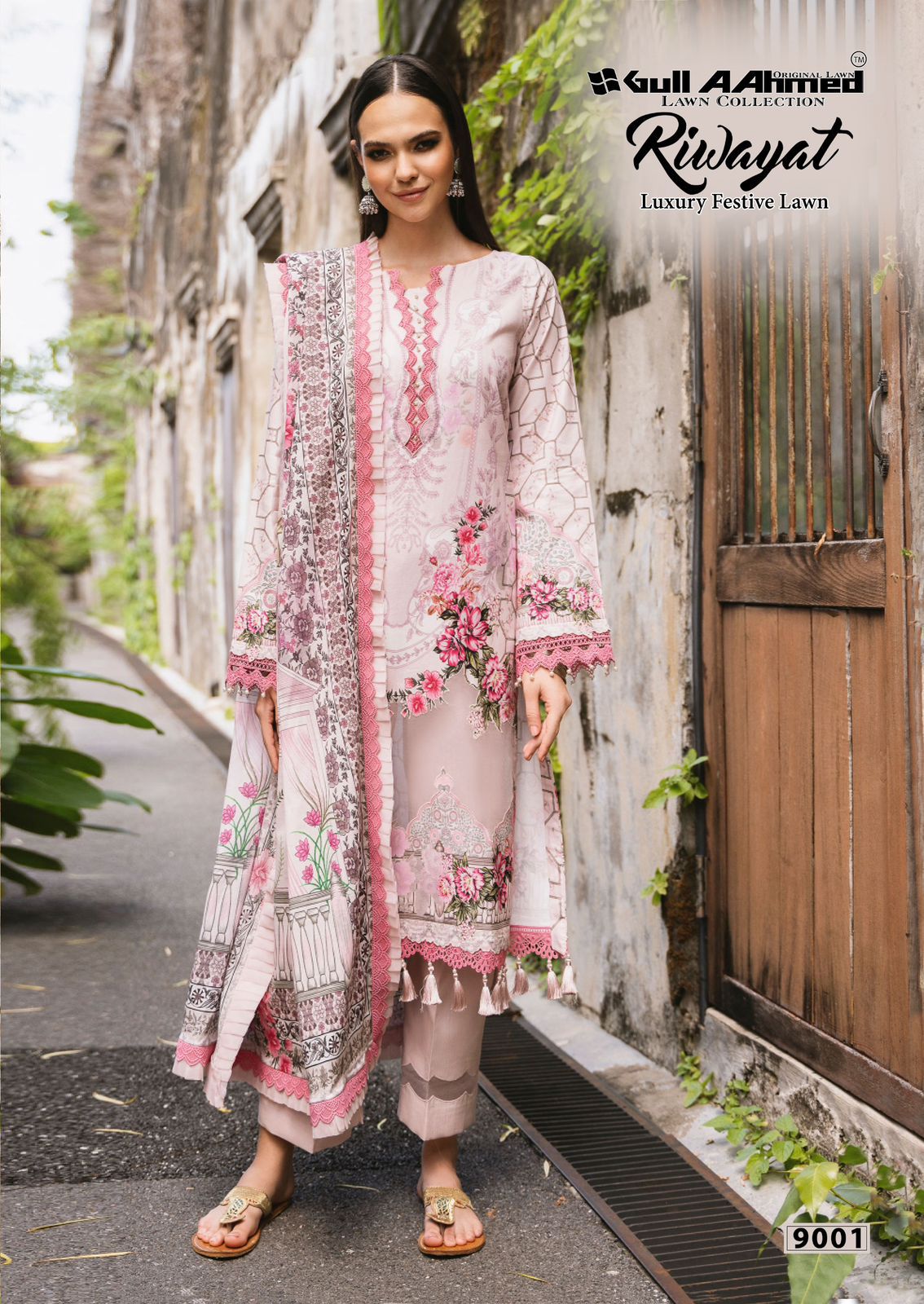 GULL AAHMED RIWAYAT VOL 9 COTTON KARACHI SUITS