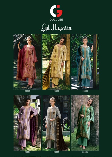 GULL JEE GUL NASREEN PURE VISCOSE VELVET SUITS