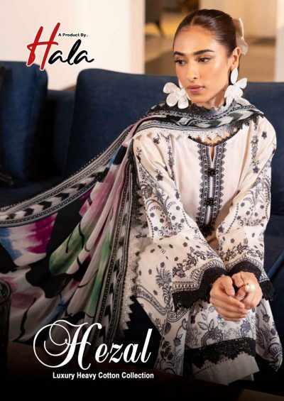 HALA HEZAL PURE COTTON KARACHI SUITS CATALOG