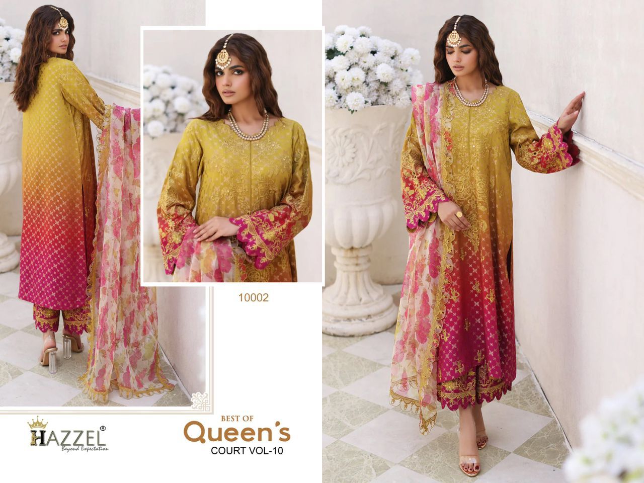 HAZZEL QUEEN COURT VOL 10 PAKISTANI COTTON SUITS