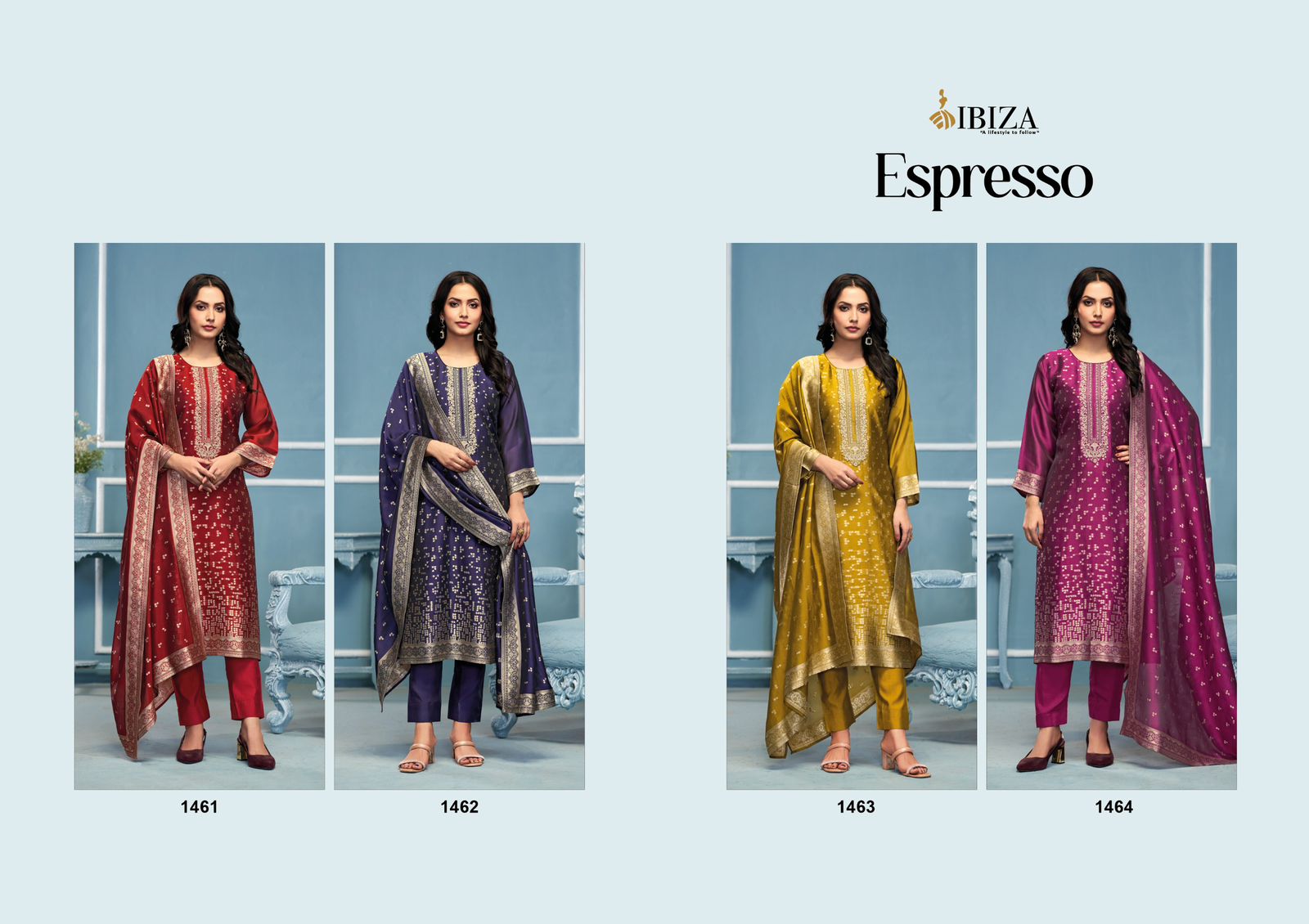 IBIZA ESPRESSO BANGALORI SILK SUITS WHOLESALER