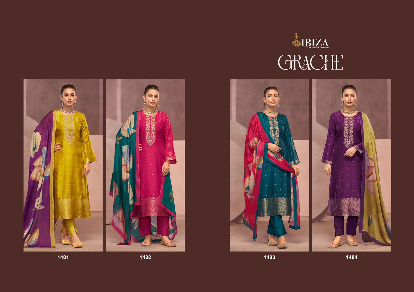 IBIZA GRACHE PURE SILK SUITS LATEST CATALOGUE