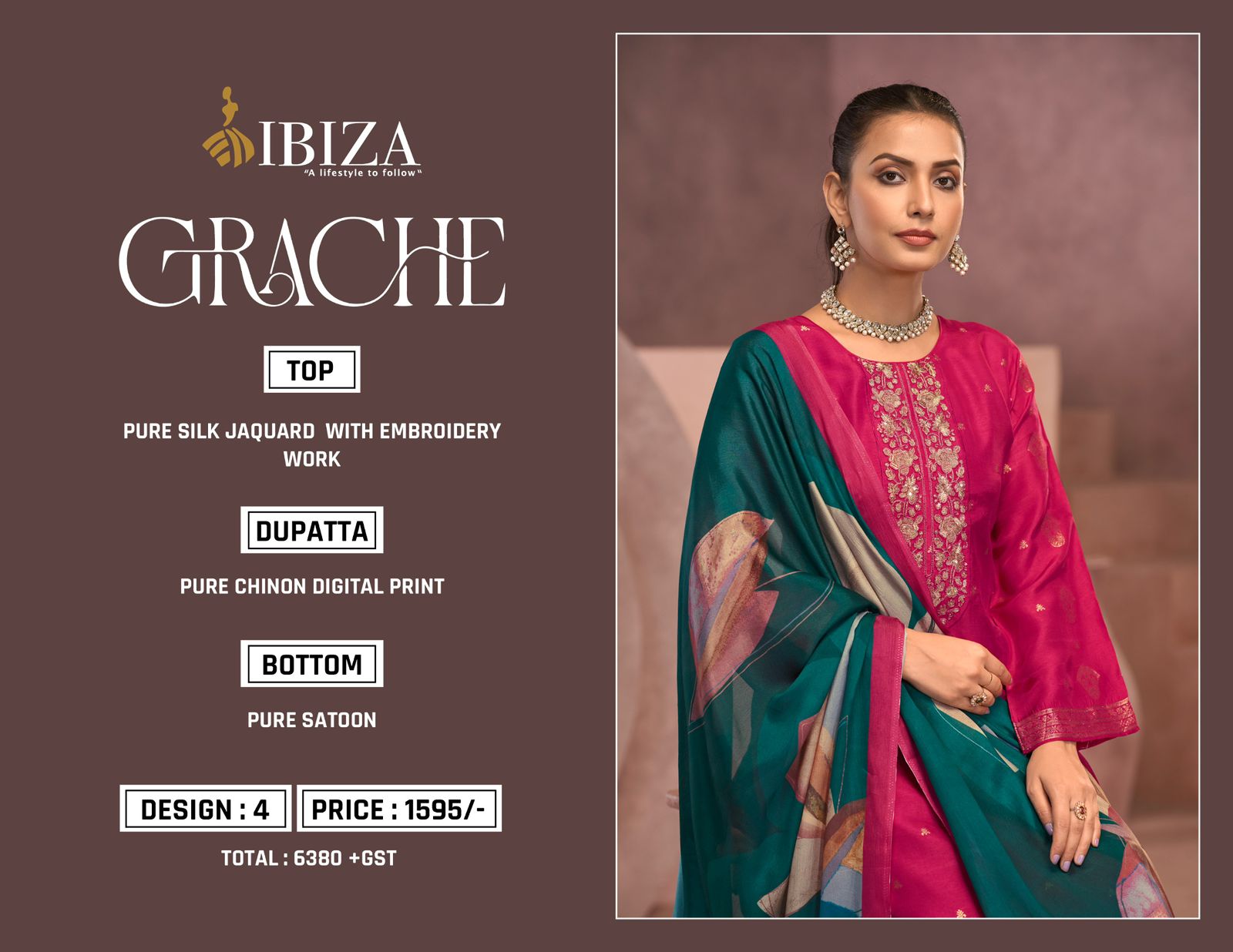 IBIZA GRACHE PURE SILK SUITS LATEST CATALOGUE