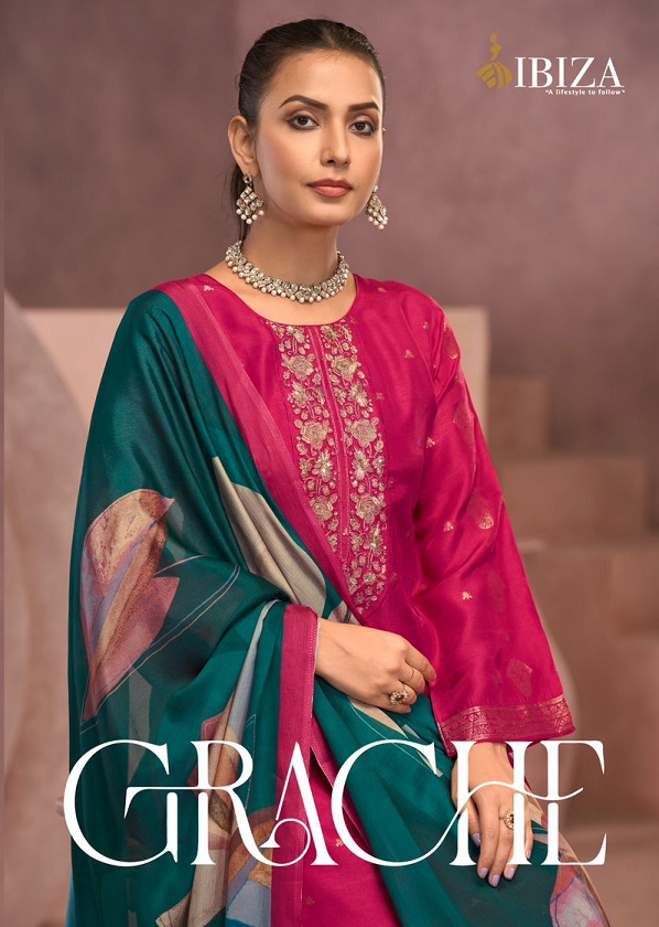 IBIZA GRACHE PURE SILK SUITS LATEST CATALOGUE