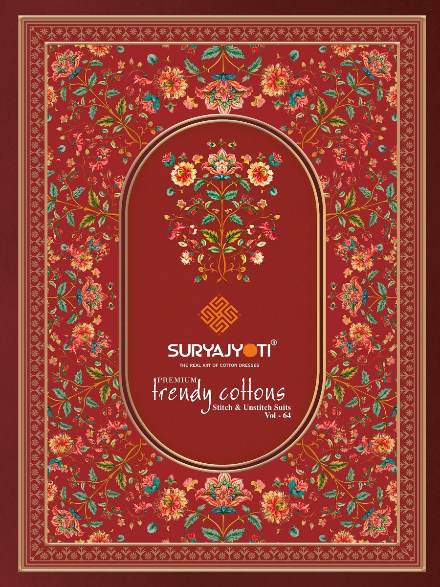 SURYAJYOTI TRENDY COTTONS VOL 64 READYMADE SUITS