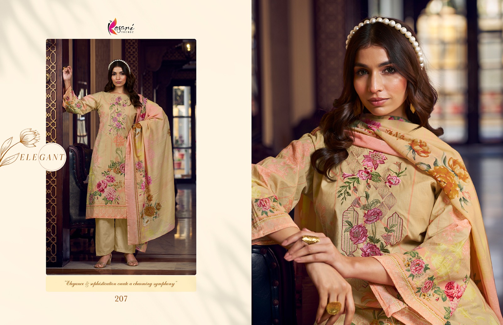 KESARI TRENDZ LIAYANA PURE LAWN PAKISTANI SUITS