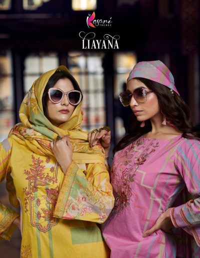 KESARI TRENDZ LIAYANA PURE LAWN PAKISTANI SUITS