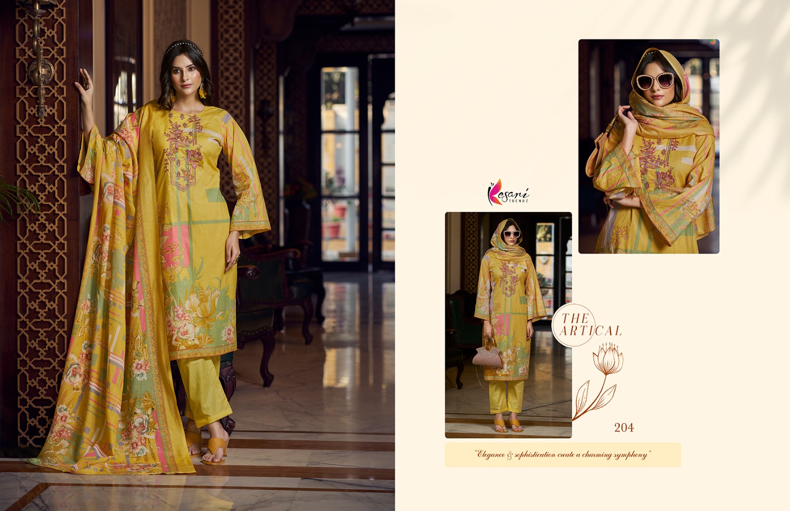 KESARI TRENDZ LIAYANA PURE LAWN PAKISTANI SUITS