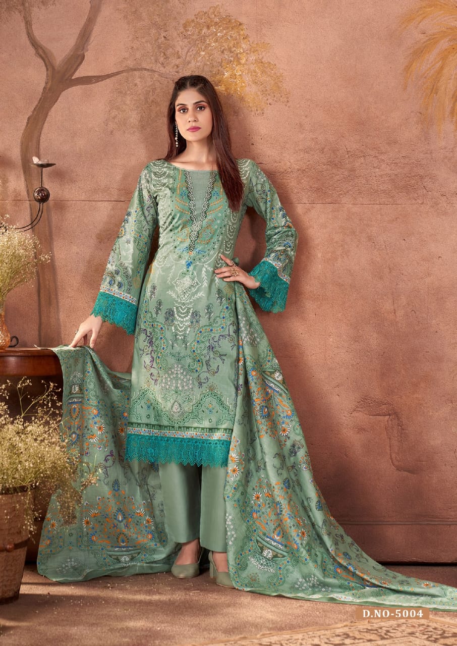 KESHAR FAZILAT VOL 5 KARACHI DRESS MATERIAL