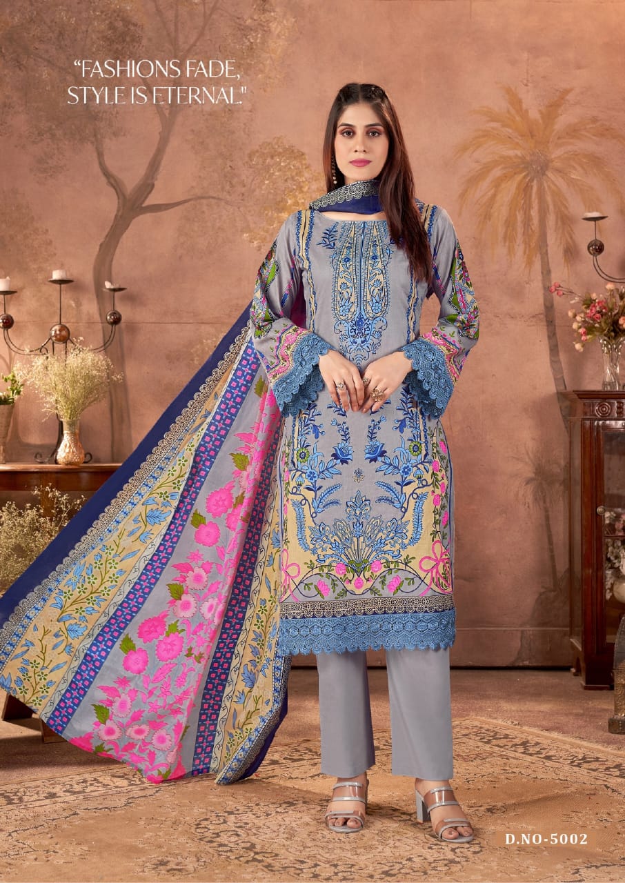 KESHAR FAZILAT VOL 5 KARACHI DRESS MATERIAL