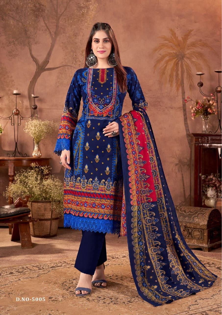 KESHAR FAZILAT VOL 5 KARACHI DRESS MATERIAL