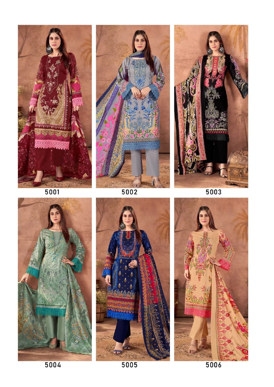 KESHAR FAZILAT VOL 5 KARACHI DRESS MATERIAL